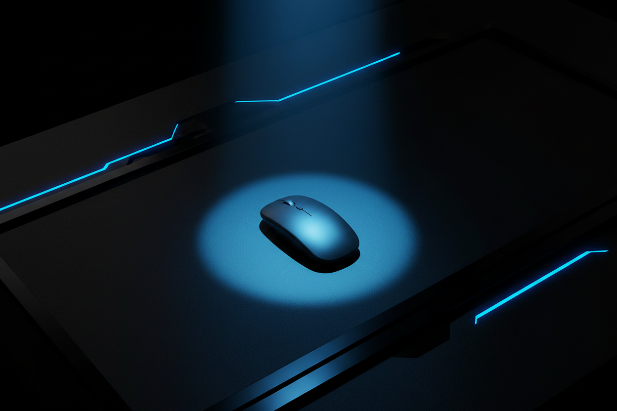 Dark Moody Wireless Mouse Hero Banner